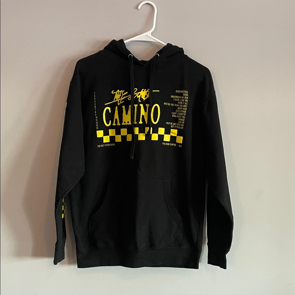 The Band Camino Black Hoodie with Yellow Graphic